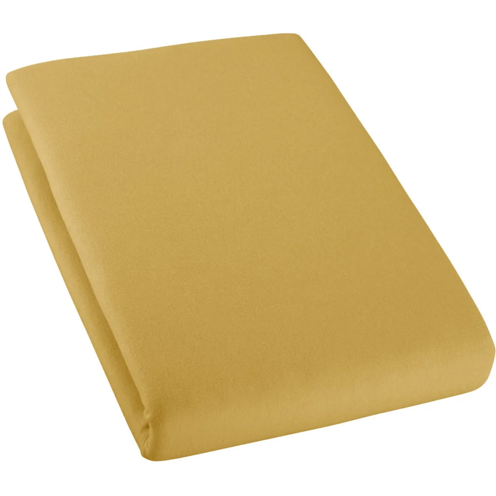 Bio Single-Jersey Spannbettlaken für Matratzen in Übergröße in Safran Orange von Cotonea Größe 140-160 x 200 cm