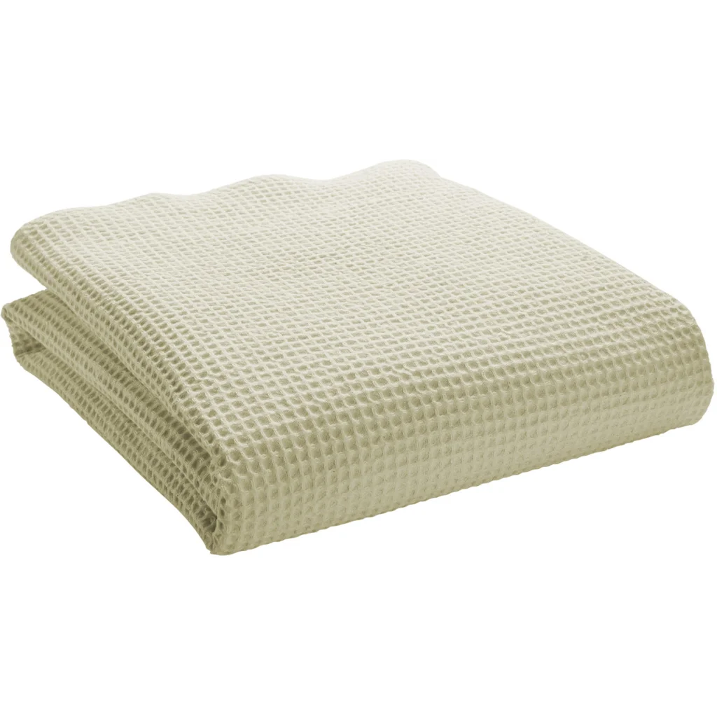 Bio Waffelpiqué Badetuch in Creme von Cotonea Größe 100x180 cm