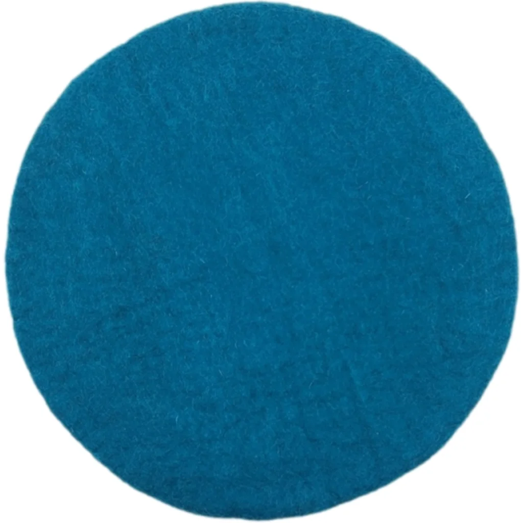 Filz Sitzkissen rund in Dunkles Petrol Blau von Frida Feeling Größe Ø 35 cm