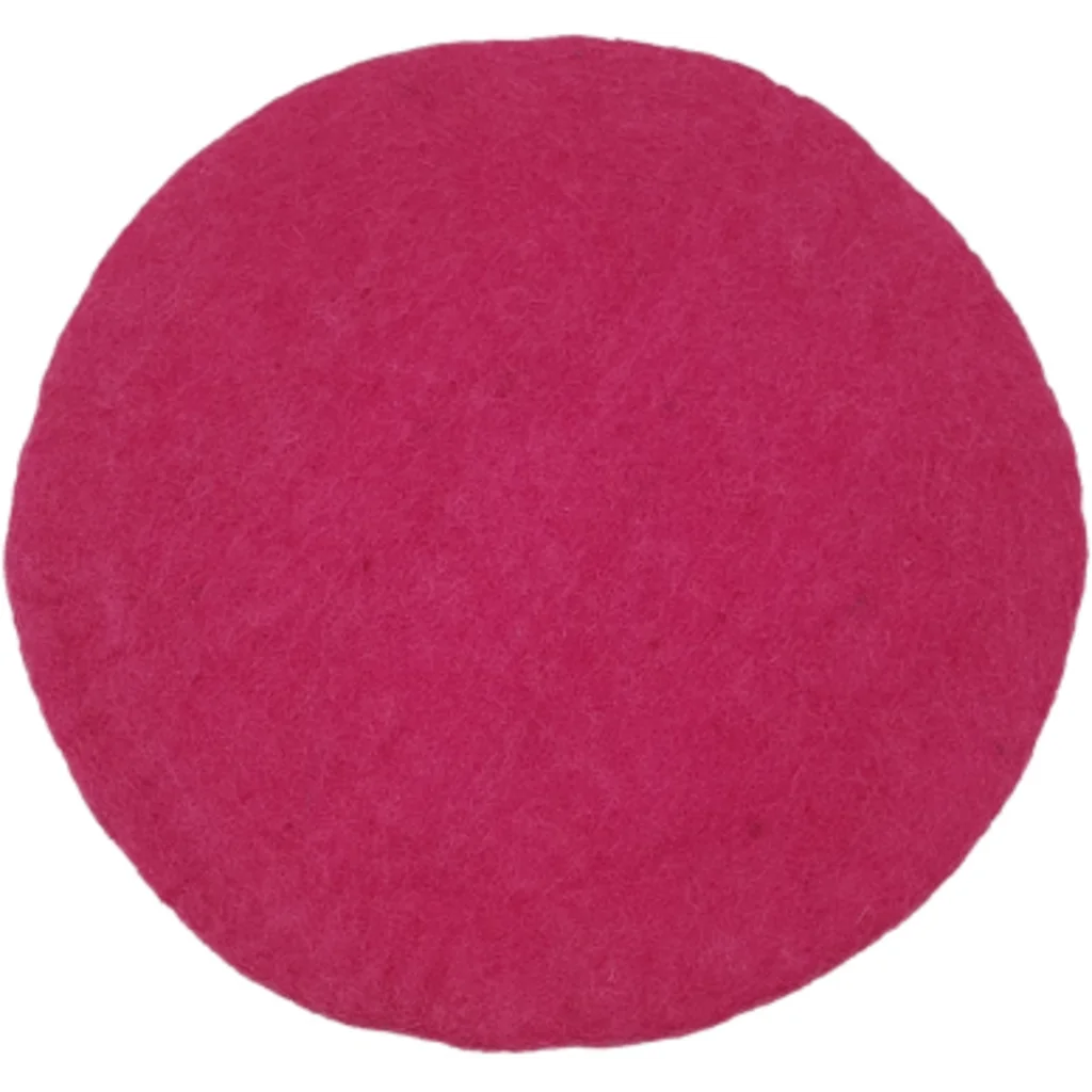 Filz Sitzkissen rund in Fuchsia Beere von Frida Feeling Größe Ø 35 cm