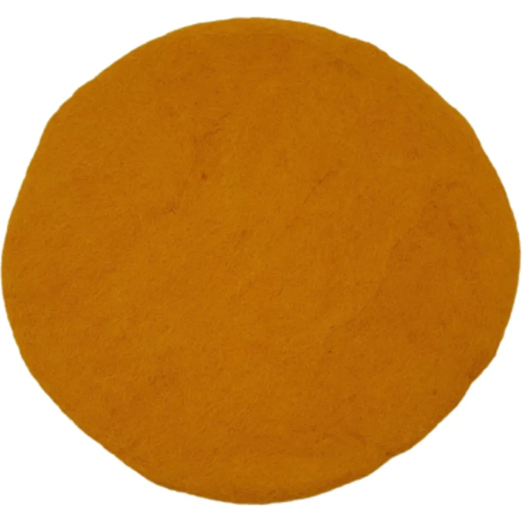 Filz Sitzkissen rund in Ocker Orange von Frida Feeling Größe Ø 35 cm