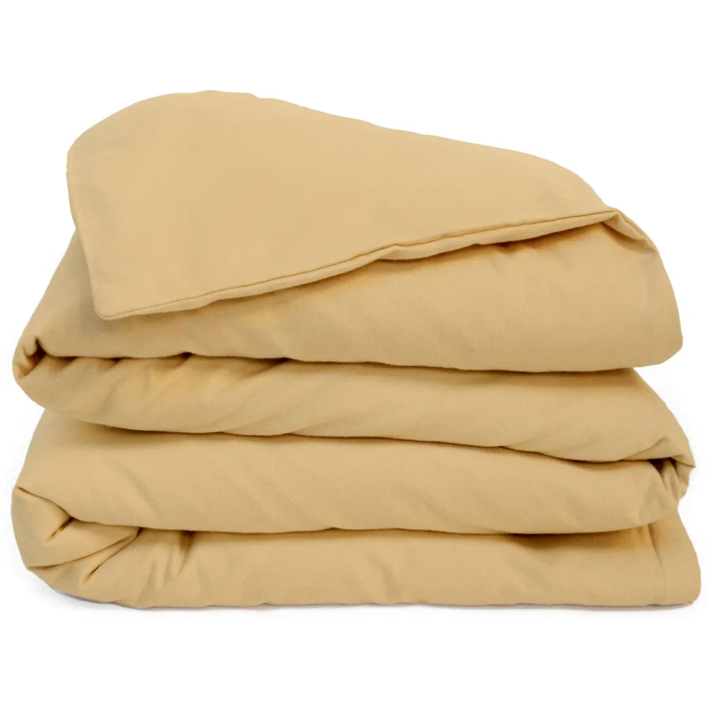 Flanell Bettwäsche Garnitur in Honig Gelb von erlich textil Größe 135x200 + 80x80 cm