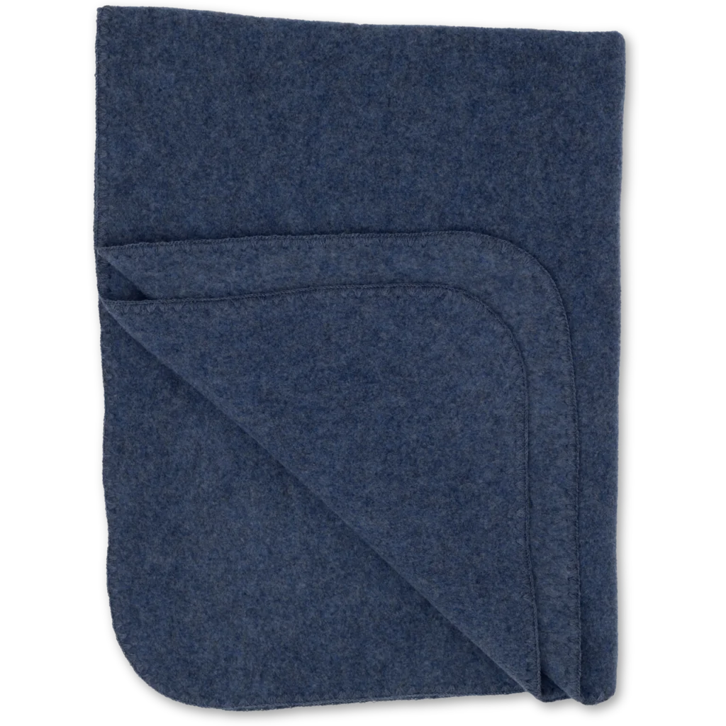 Fleece Baby-+Kinder-Decke in Dunkelblau Blau von Engel Natur Größe 80x100 cm