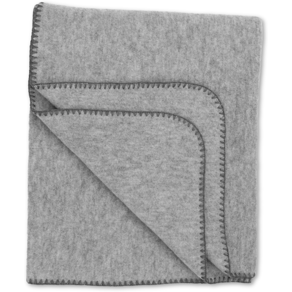Fleece Decke in Hellgrau Grau von Engel Natur Größe 150x180 cm