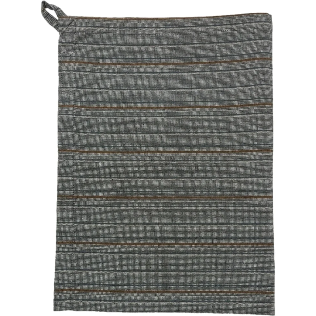 Geschirrtuch Streifen in Anthrazit+Braun Grau+Braun Muster Streifen von Frida Feeling Größe 50x70 cm