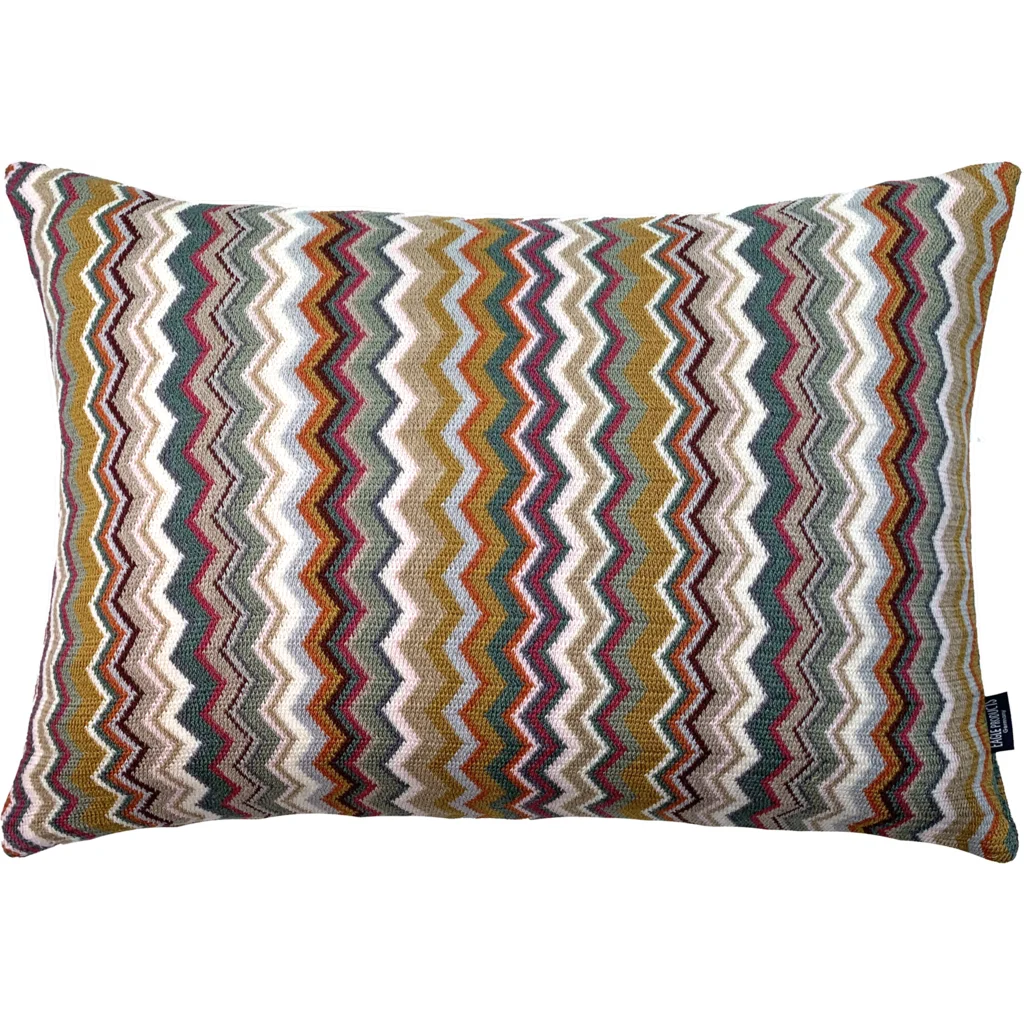 Kissenhülle FIRENZE in Creme+Ocker+Hellbraun Creme+Gelb+Braun Muster Zickzack von Eagle Products Größe 40x60 cm