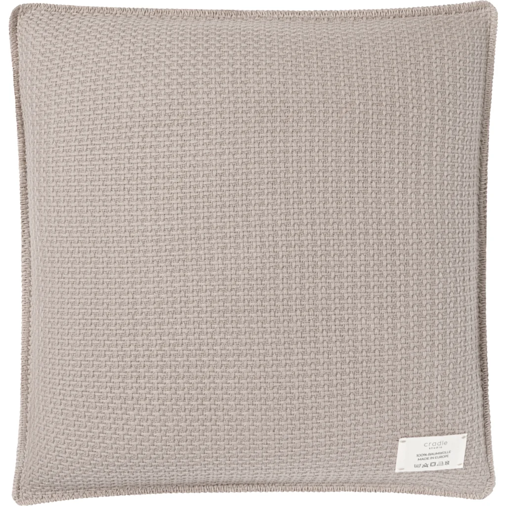 Kissenhülle in Feinstrick-Optik in Cappuccino Braun von Cradle Studio Größe 50x50 cm
