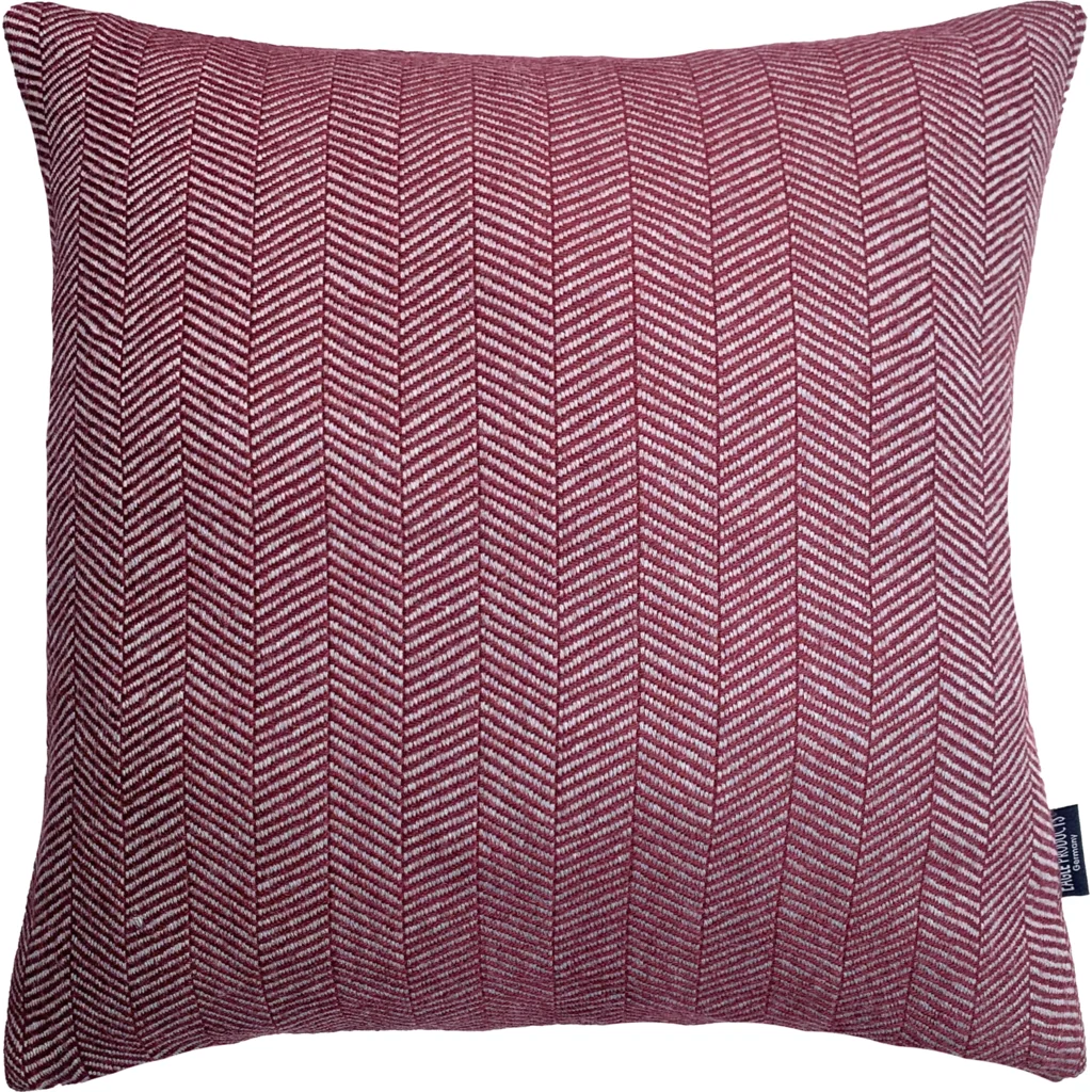 Kissenhülle mit Fischgrät-Muster in Beere Muster Fischgrät von Eagle Products Größe 50x50 cm