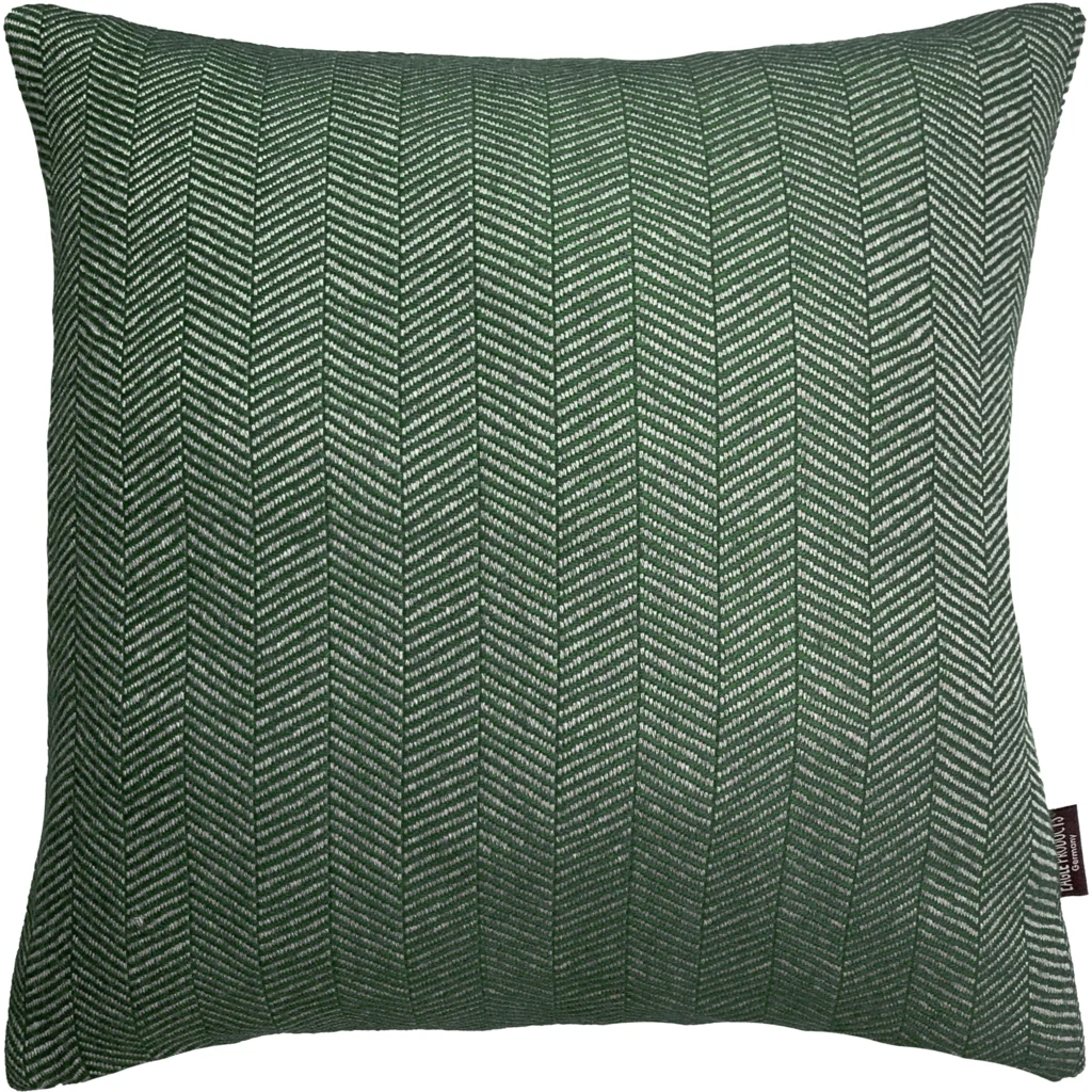 Kissenhülle mit Fischgrät-Muster in Dunkelgrün Grün Muster Fischgrät von Eagle Products Größe 50x50 cm