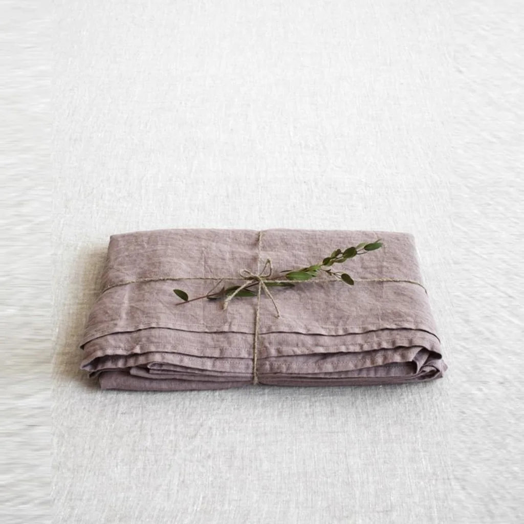 Leinen Bettlaken in Altrosa Rosa von Linen Tales Größe 230x270 cm