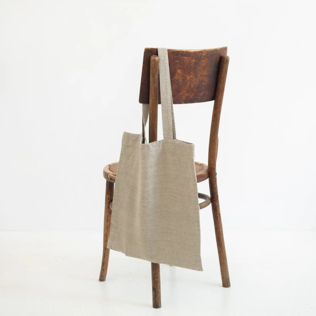 Leinen Einkaufstasche in Beige von Linen Tales Größe 38 cm breit+ 42 cm lang