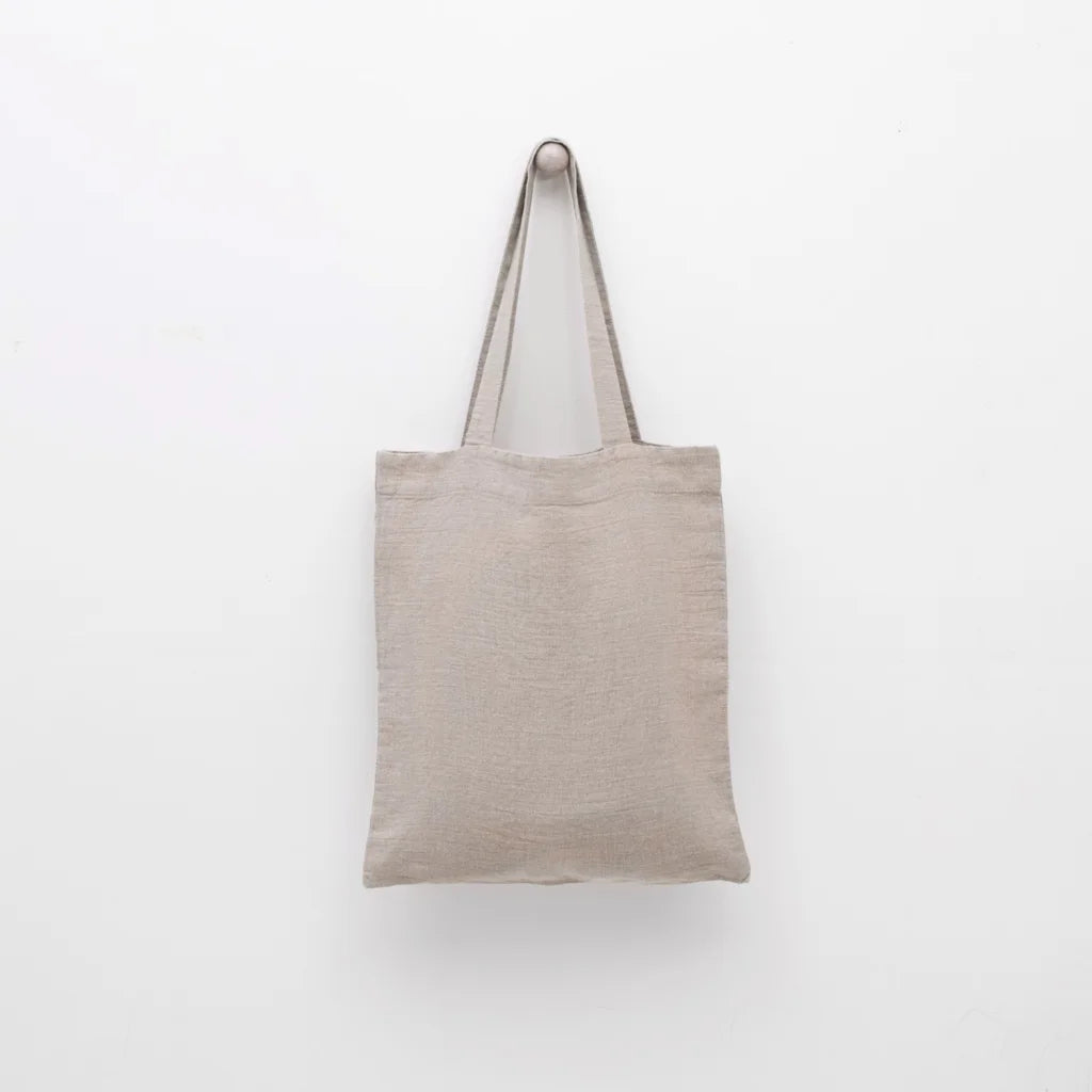 Leinen Einkaufstasche in Beige von Linen Tales Größe 38 cm breit+ 42 cm lang