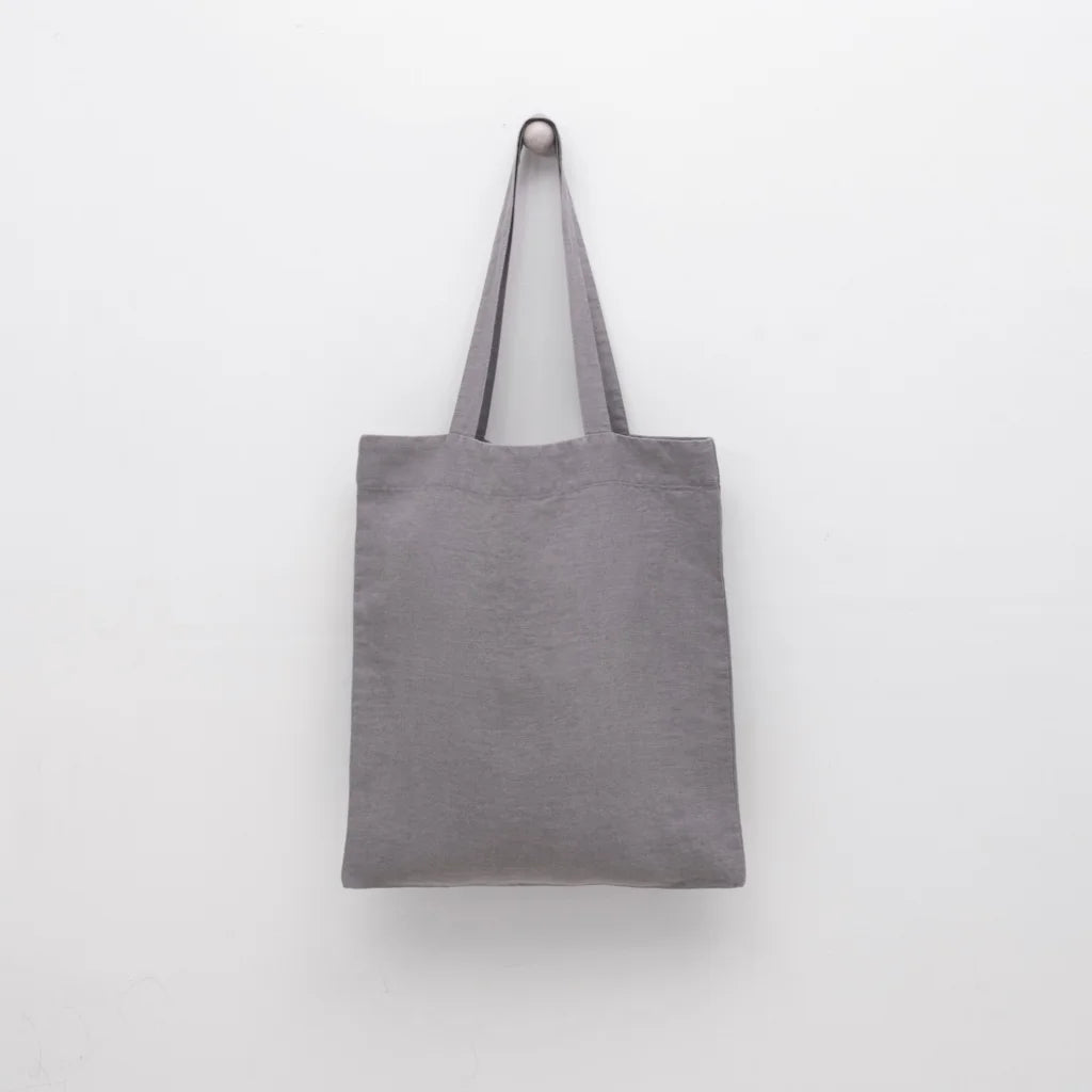 Leinen Einkaufstasche in Grau von Linen Tales Größe 38 cm breit+ 42 cm lang