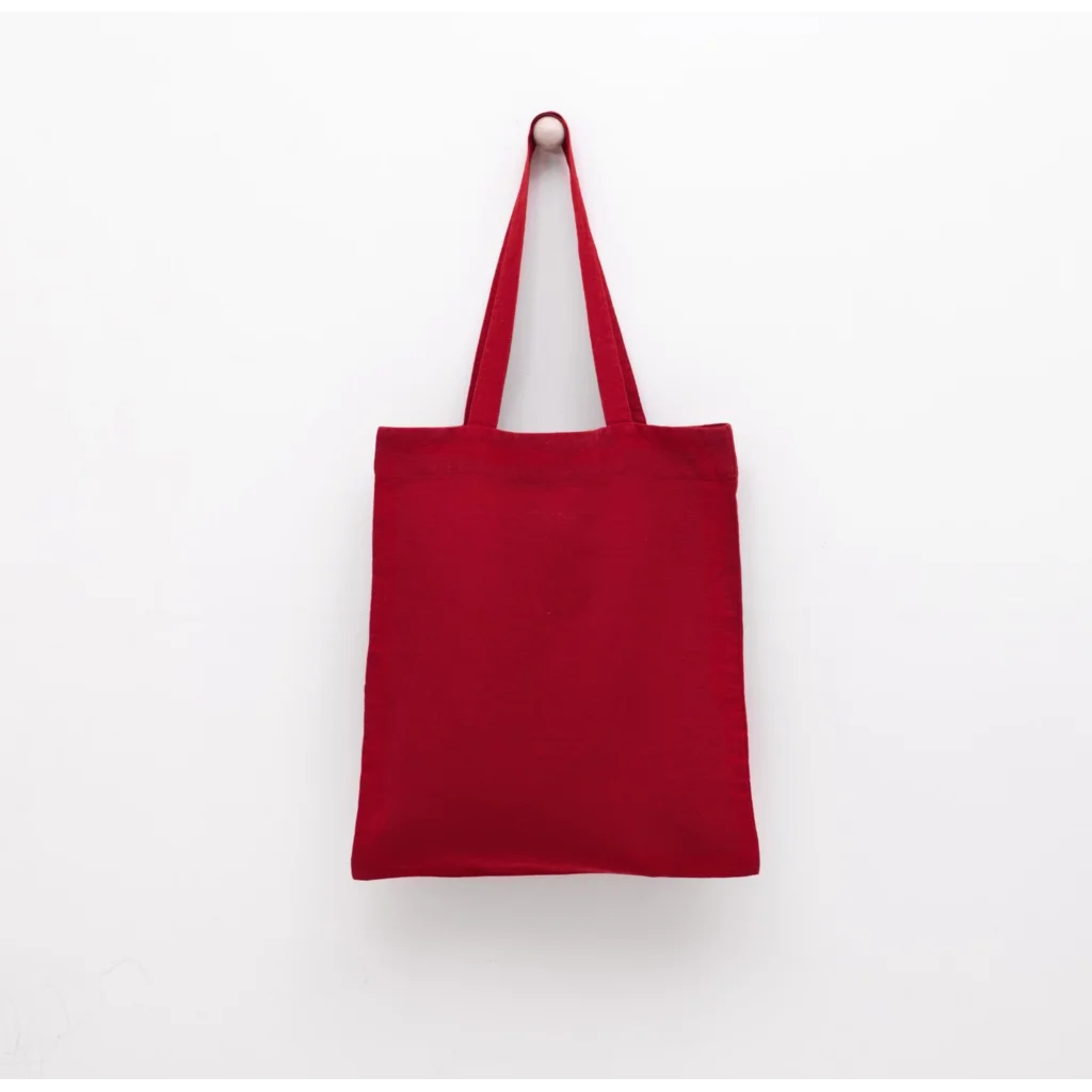 Leinen Einkaufstasche in Rot von Linen Tales Größe 38 cm breit+ 42 cm lang