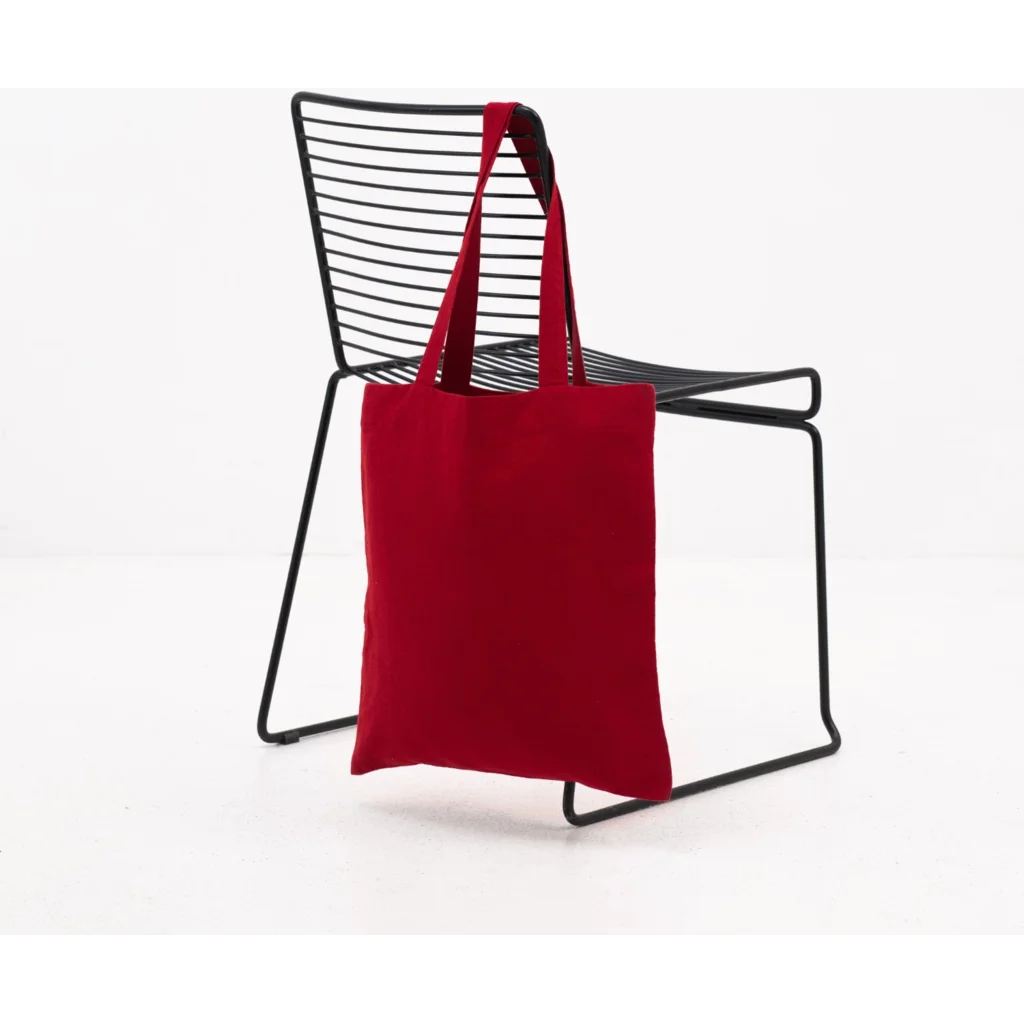 Leinen Einkaufstasche in Rot von Linen Tales Größe 38 cm breit+ 42 cm lang