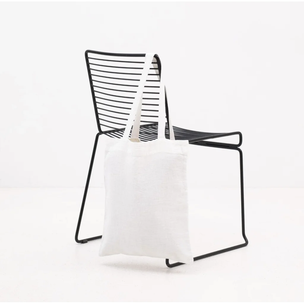 Leinen Einkaufstasche in Weiß von Linen Tales Größe 38 cm breit+ 42 cm lang
