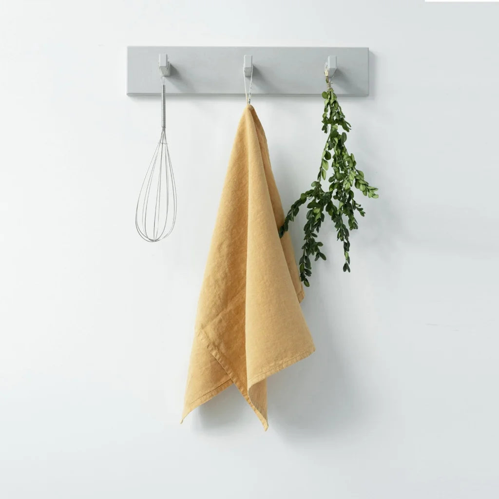 Leinen Geschirrtuch 2er-Pack in Honig Gelb von Linen Tales Größe 45x65 cm