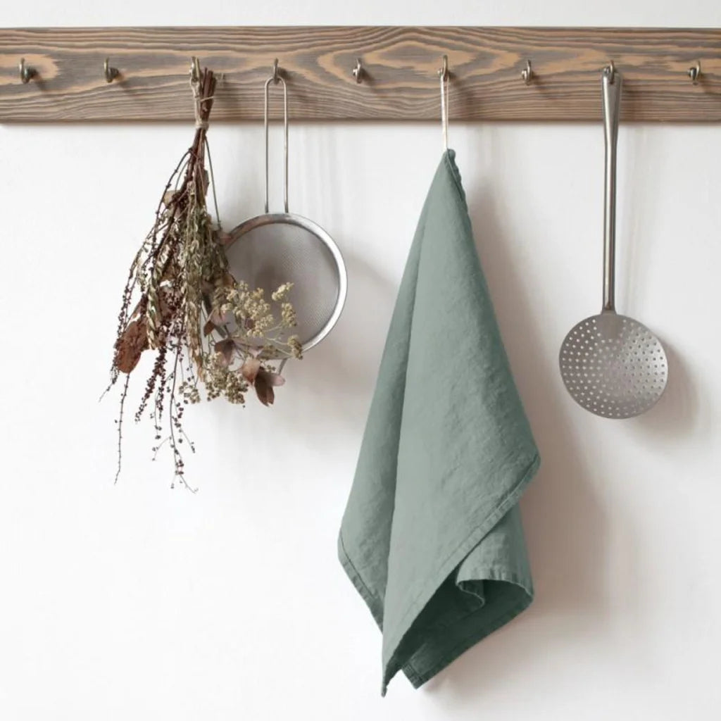 Leinen Geschirrtuch 2er-Pack in Mint Grün von Linen Tales Größe 45x65 cm
