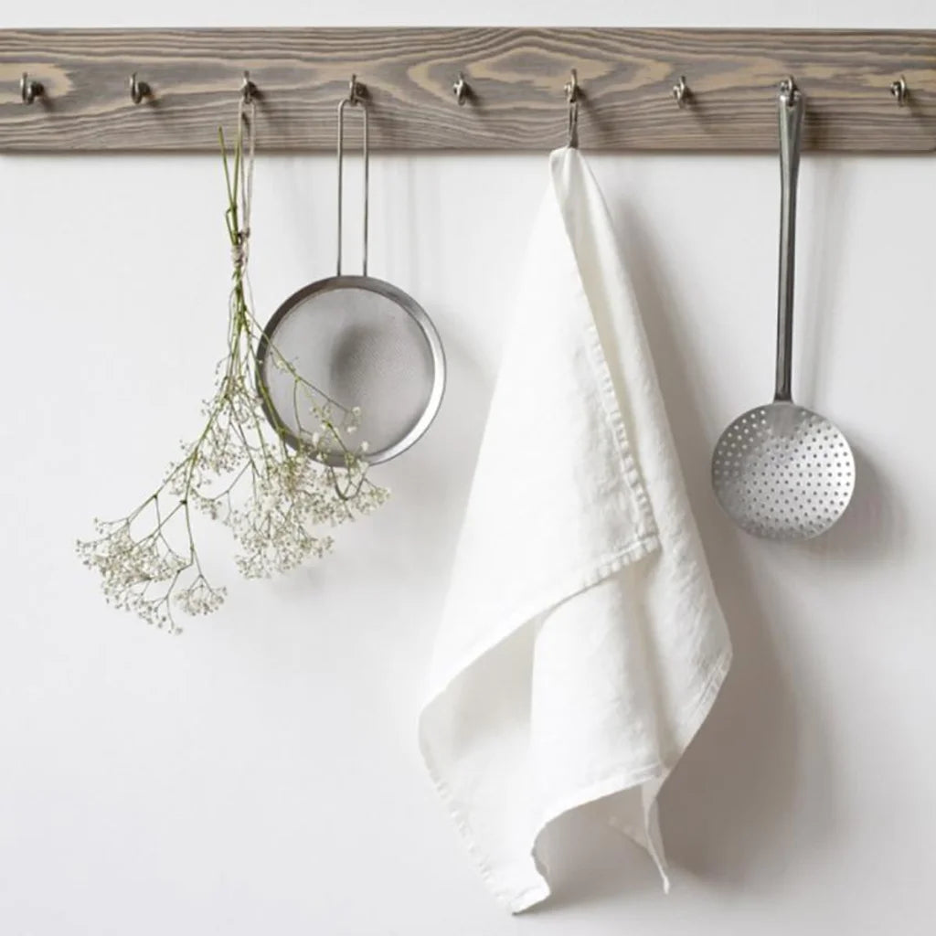 Leinen Geschirrtuch 2er-Pack in Weiß von Linen Tales Größe 45x65 cm