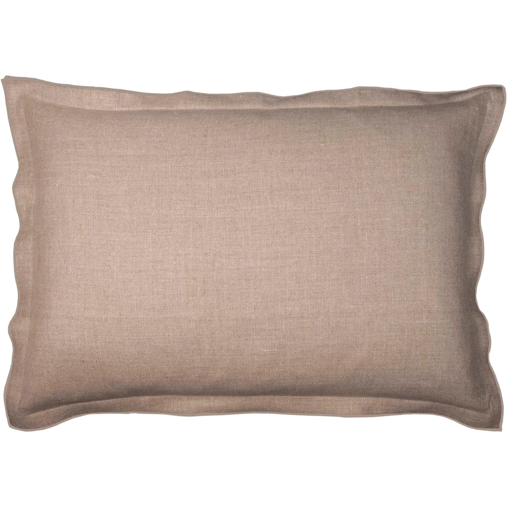 Leinen Kissenhülle mit Fischgrät-Muster rechteckig 2er-Pack in Beige+Beige Muster Fischgrät von Erika Vaitkute Größe 40x60 cm