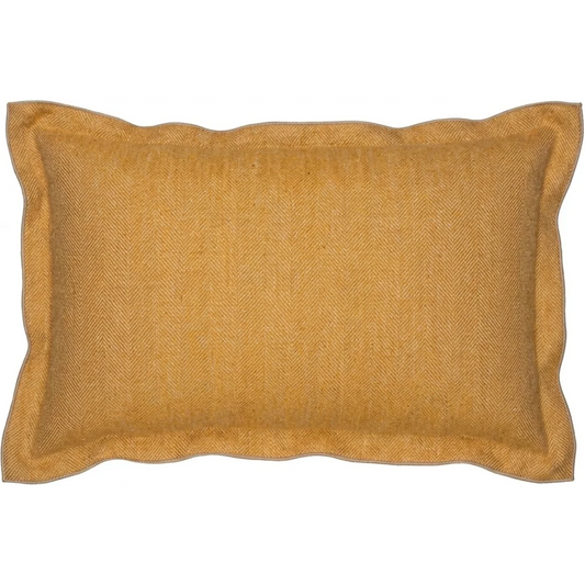 Leinen Kissenhülle mit Fischgrät-Muster rechteckig 2er-Pack in Senfgelb+Beige Gelb+Beige Muster Fischgrät von Erika Vaitkute Größe 40x60 cm