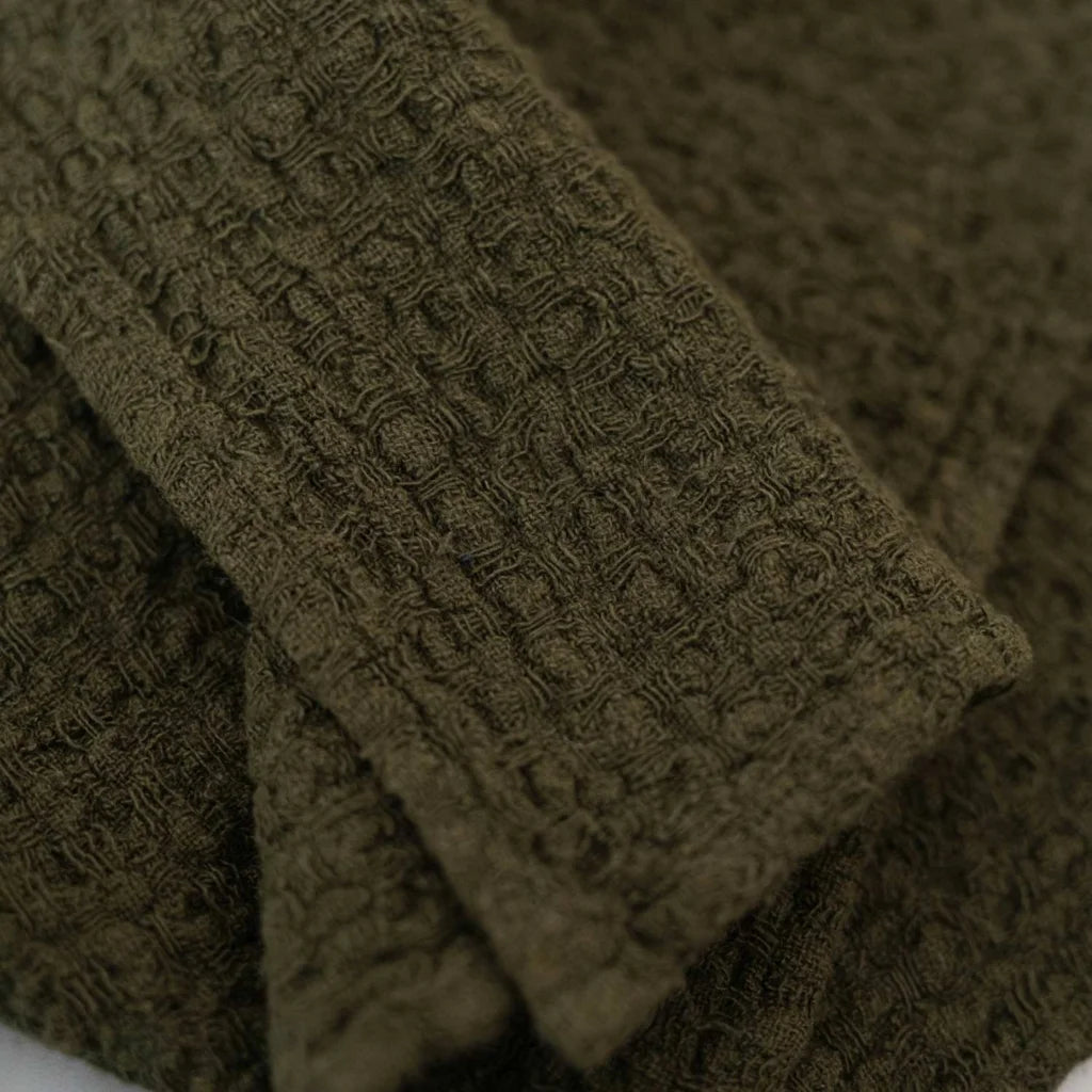 Leinen Spüllappen 2er-Pack in Olive Grün von Linen Tales Größe 26x26 cm
