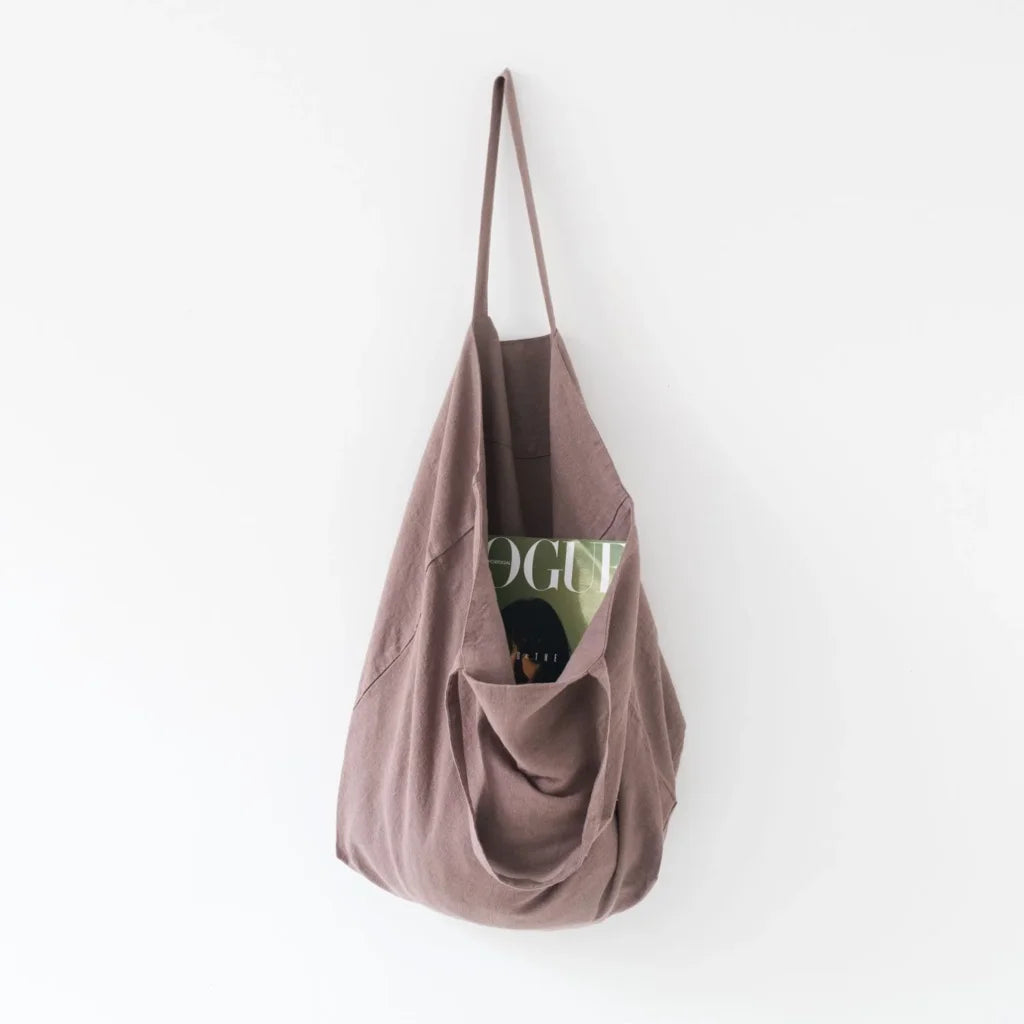 Leinen Tasche in Altrosa Rosa von Linen Tales Größe 54 cm breit+ 60 cm lang
