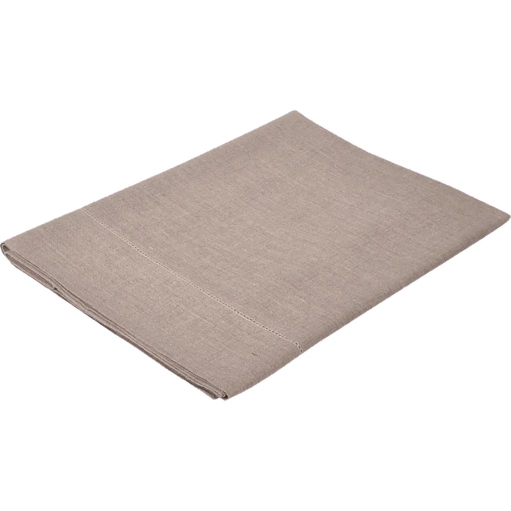 Leinen Tischdecke ALANTA in Beige von Erika Vaitkute Größe 90x90 cm