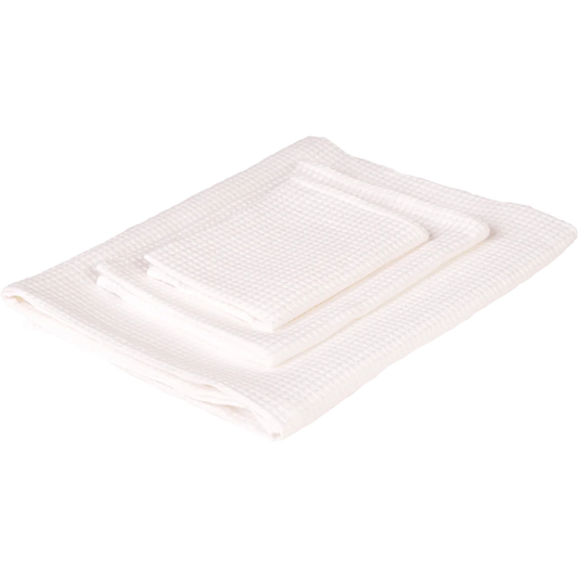 Leinen Waffelpiqué Handtuch 2er-Pack in Weiß von Erika Vaitkute Größe 50x70 cm