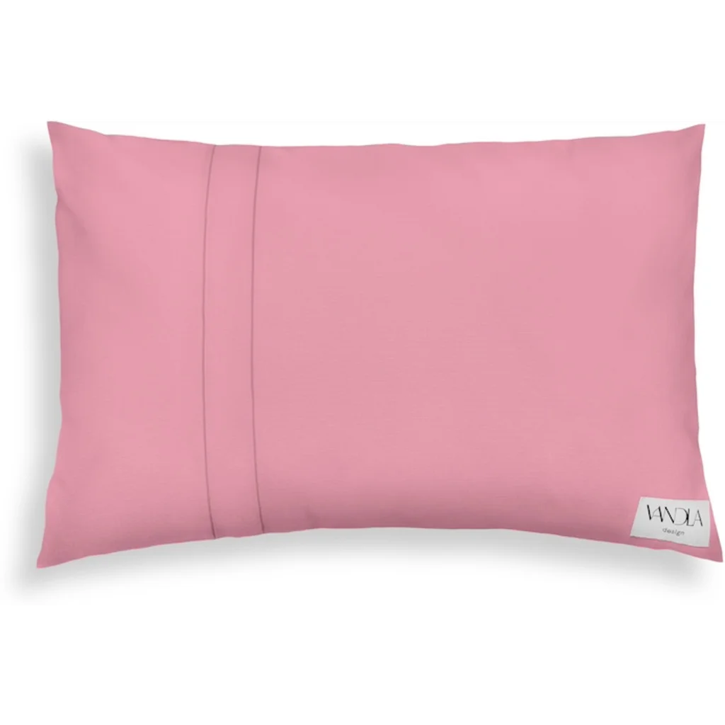 Modulare Kissenhülle rechteckig Farbkombinationen mit Altrosa in Altrosa+Altrosa Rosa+Rosa von Vandla design Größe 40x60 cm