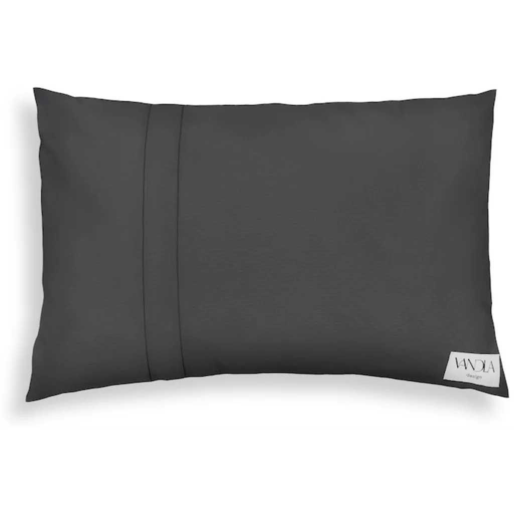 Modulare Kissenhülle rechteckig Farbkombinationen mit Anthrazit in Anthrazit+Anthrazit Grau+Grau von Vandla design Größe 40x60 cm
