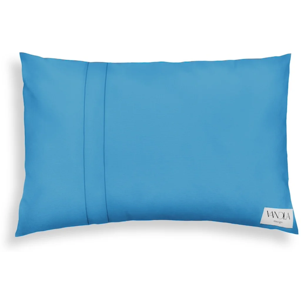 Modulare Kissenhülle rechteckig Farbkombinationen mit Atlantik in Atlantik+Atlantik Blau+Blau von Vandla design Größe 40x60 cm