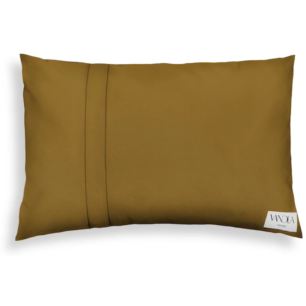 Modulare Kissenhülle rechteckig Farbkombinationen mit Hellbraun in Hellbraun+Hellbraun Braun+Braun von Vandla design Größe 40x60 cm