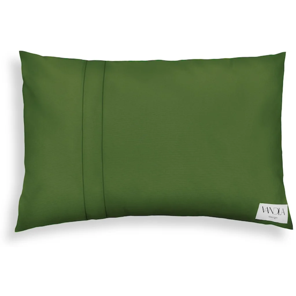 Modulare Kissenhülle rechteckig Farbkombinationen mit Waldgrün in Waldgrün+Waldgrün Grün+Grün von Vandla design Größe 40x60 cm