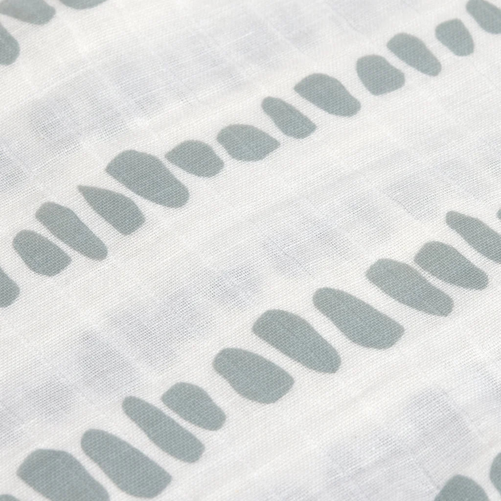 Mull Baby-Tuch Striche 3er-Pack in Blaugrau Blau Muster Striche von Lässig Größe 85x85 cm