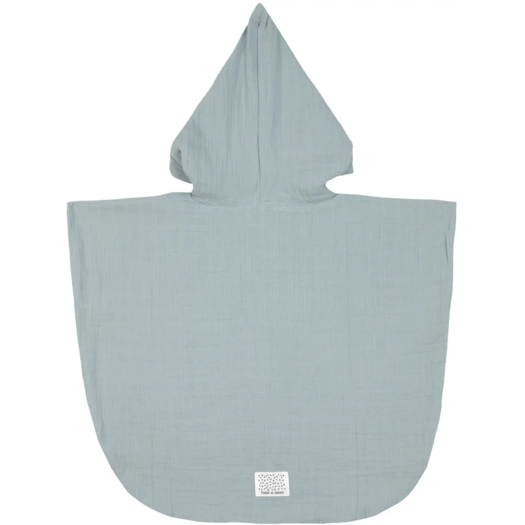 Musselin Baby-+Kinder-Badeponcho in Hellblau Blau von Lässig Größe 12-36 Monate
