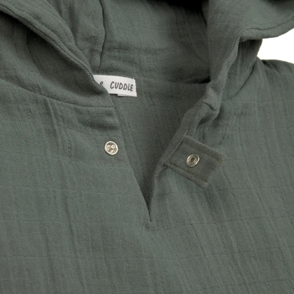 Musselin Baby-+Kinder-Badeponcho in Petrol Grün von Lässig Größe 12-36 Monate