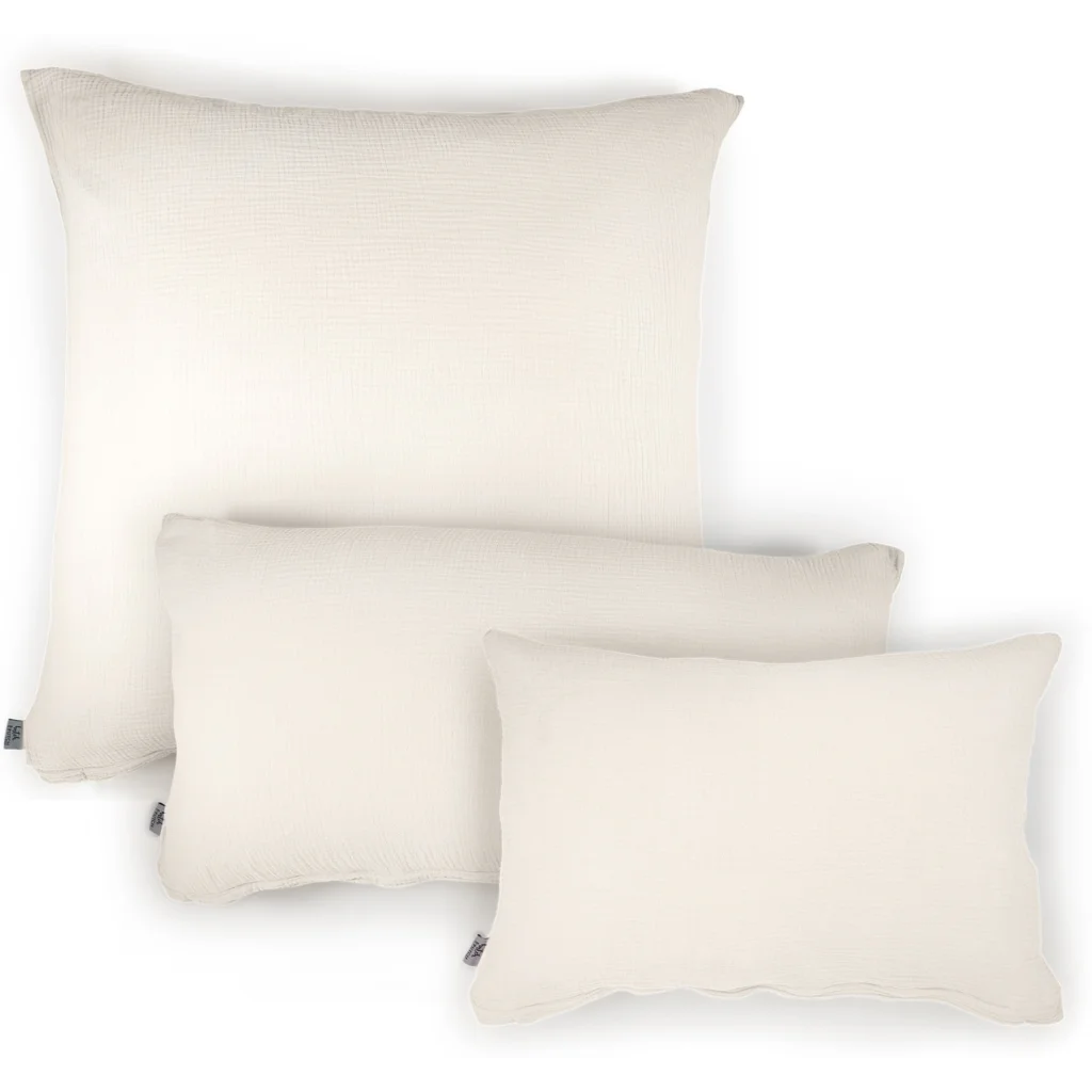 Musselin Bettwäsche Kissenbezug in Creme von hutch&putch Größe 40x60 cm