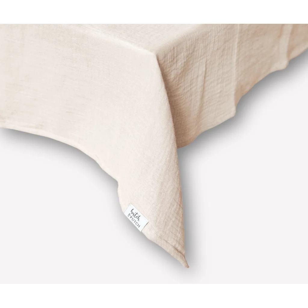 Musselin Tischdecke in Creme von hutch&putch Größe 135x135 cm