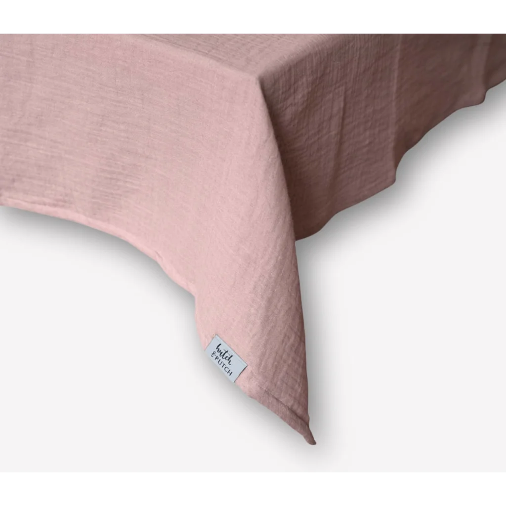 Musselin Tischdecke in Rosa von hutch&putch Größe 135x135 cm