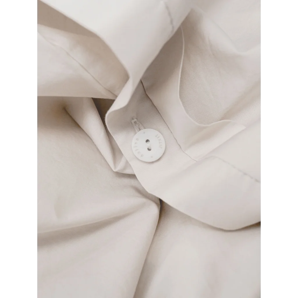 Perkal Bettwäsche Bettbezug in Creme von erlich textil Größe 135x200 cm