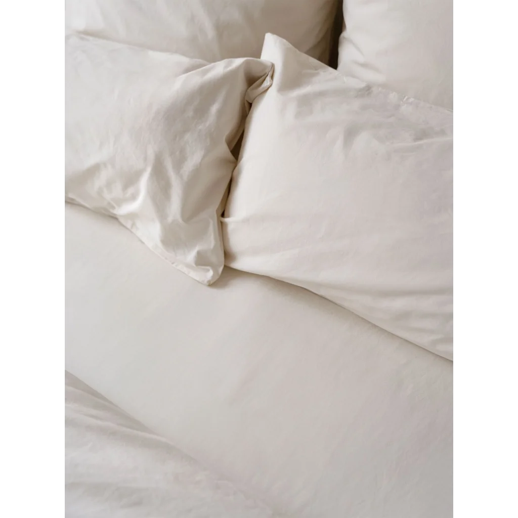 Perkal Bettwäsche Garnitur 3-teilig in Creme von erlich textil Größe 200x200 + 2x 40x80 cm