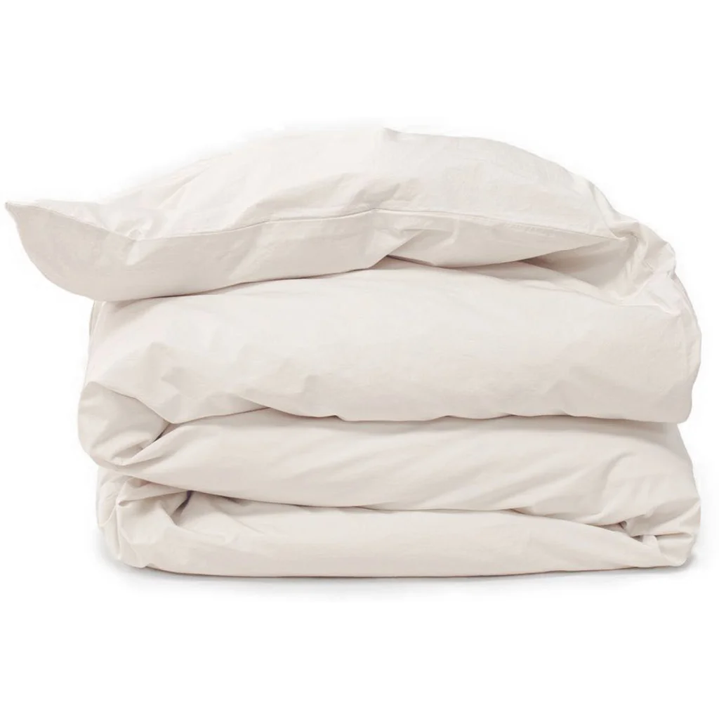 Perkal Bettwäsche Garnitur 3-teilig in Creme von erlich textil Größe 240x220 + 2x 80x80 cm