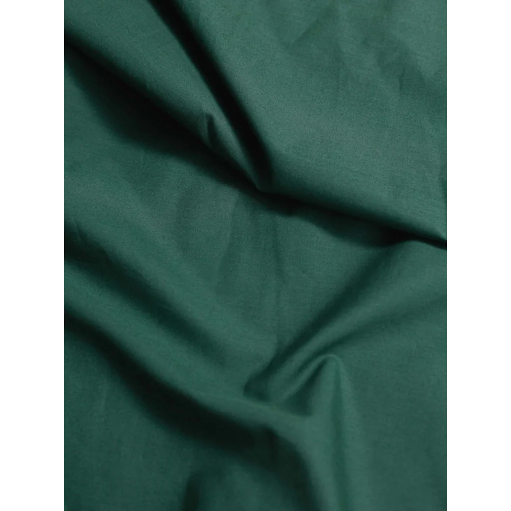Perkal Bettwäsche Garnitur 3-teilig in Waldgrün Grün von erlich textil Größe 200x200 + 2x 40x80 cm