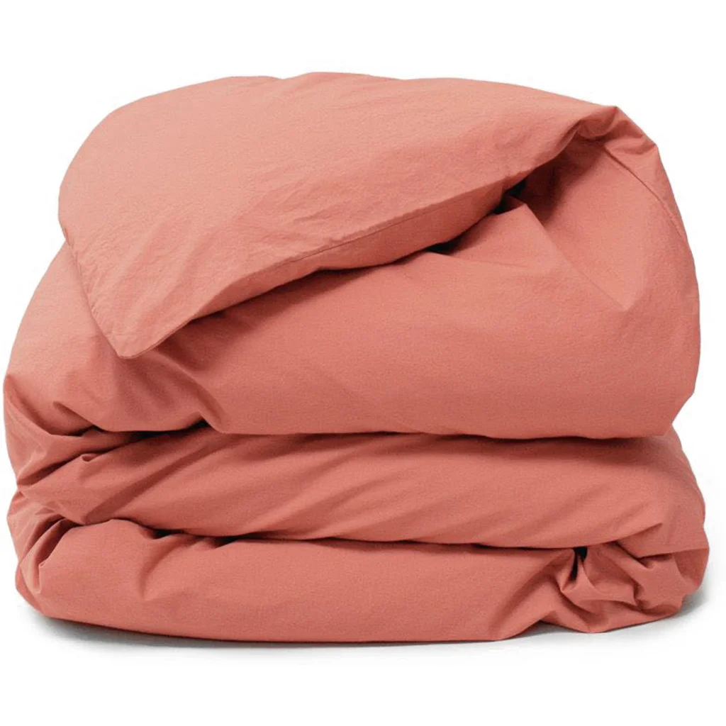 Perkal Bettwäsche Garnitur in Terra Orange von erlich textil Größe 155x220 + 40x80 cm