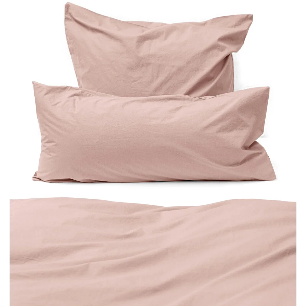 Perkal Bettwäsche Kissenbezug in Altrosa Rosa von erlich textil Größe 80x80 cm