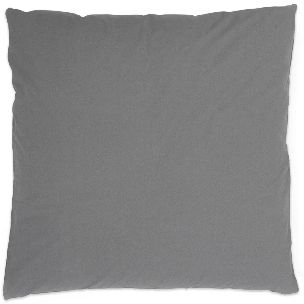 Perkal Bettwäsche Kissenbezug in Anthrazit Grau von erlich textil Größe 80x80 cm