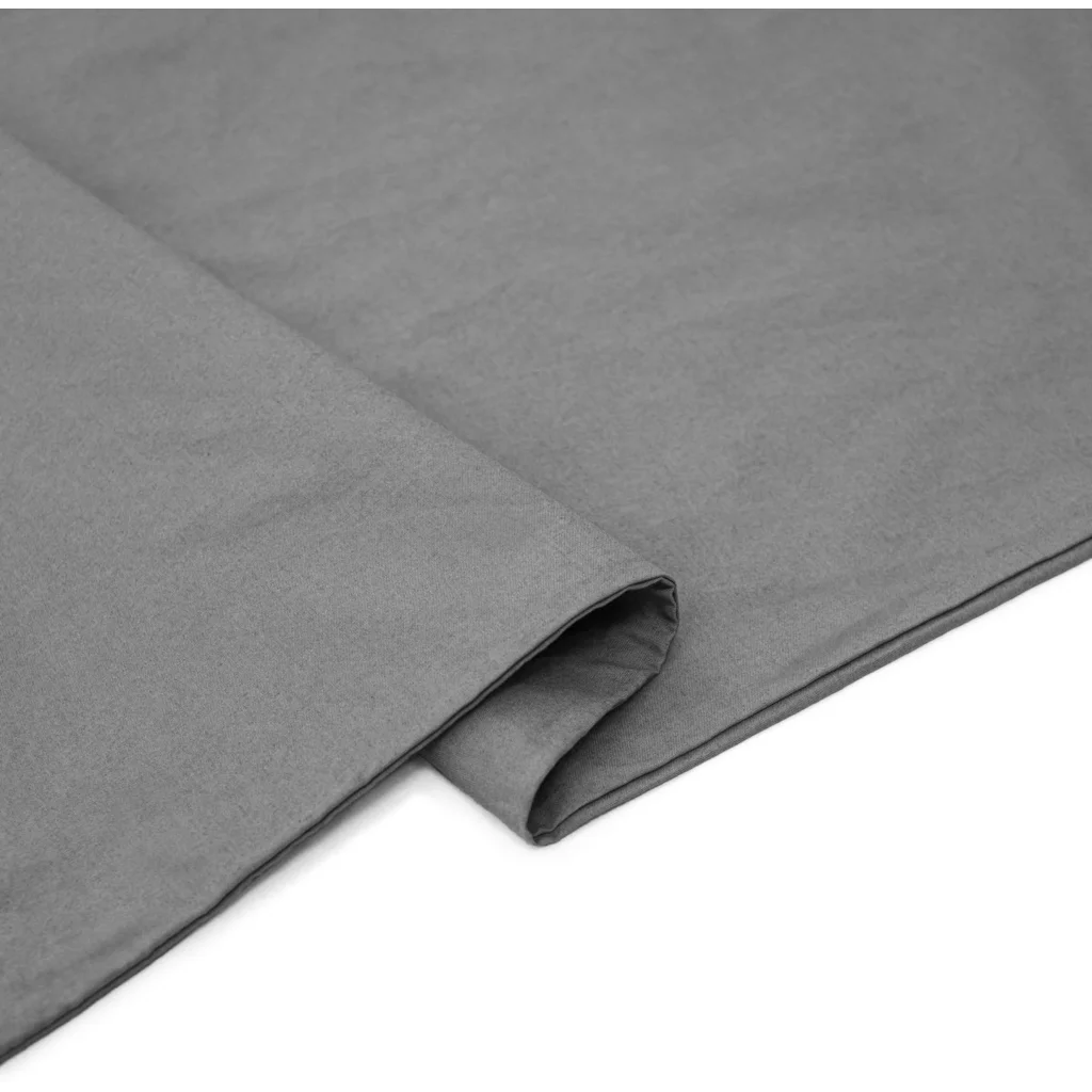 Perkal Bettwäsche Kissenbezug in Anthrazit Grau von erlich textil Größe 80x80 cm