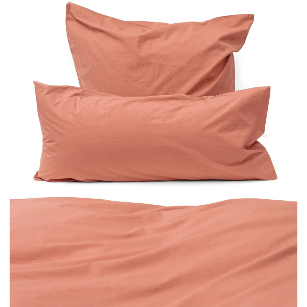 Perkal Bettwäsche Kissenbezug in Terra Orange von erlich textil Größe 70x90 cm