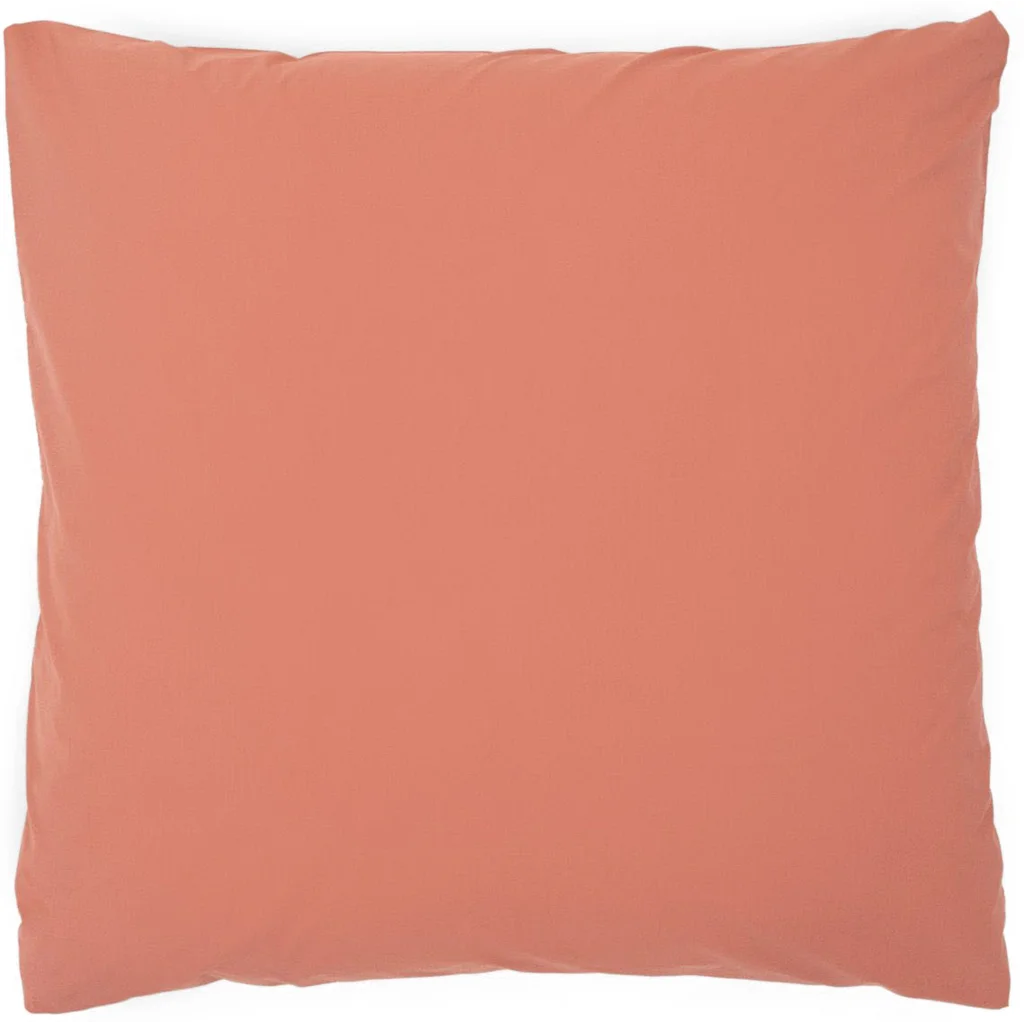 Perkal Bettwäsche Kissenbezug in Terra Orange von erlich textil Größe 80x80 cm